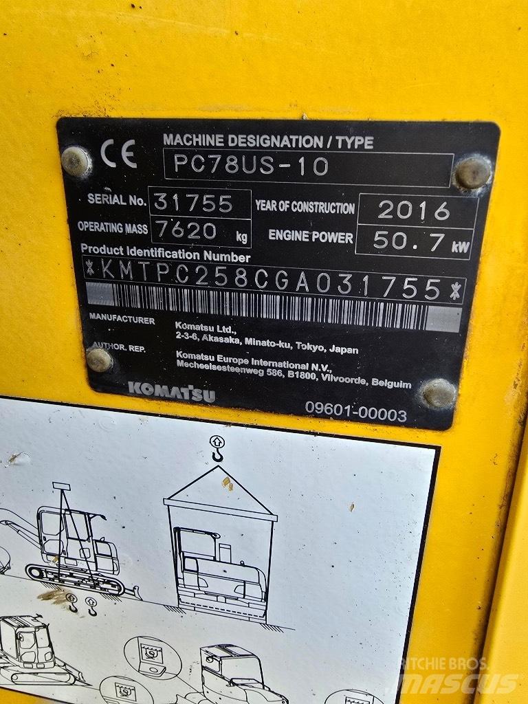 Komatsu Pc 78us-10 Μίνι εκσκαφείς 7t - 12t