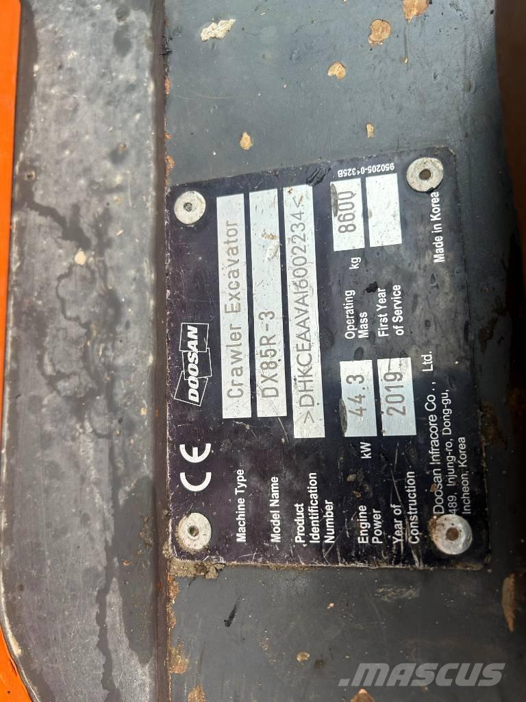 Doosan DX 85 R-3 Μίνι εκσκαφείς 7t - 12t