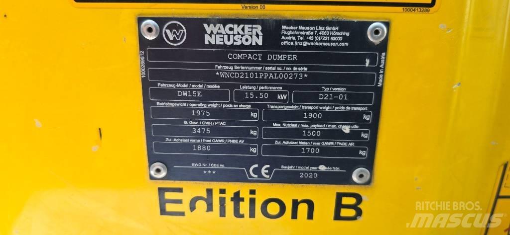 Wacker Neuson DW15e Dumpers εργοταξίου