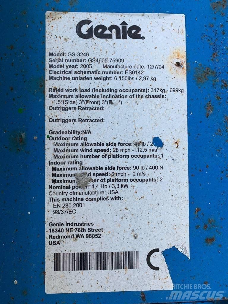 Genie GS 3246 Ανυψωτήρες ψαλιδωτής άρθρωσης