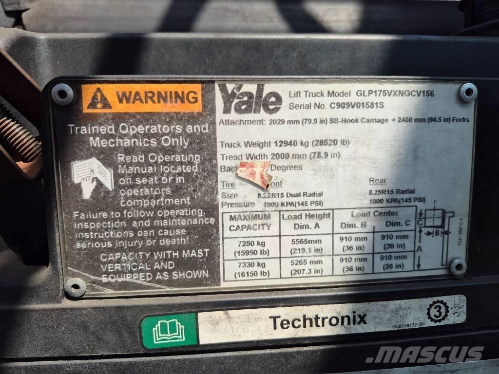 Yale GLP175VXNGCV156 Περονοφόρα ανυψωτικά κλαρκ - άλλα