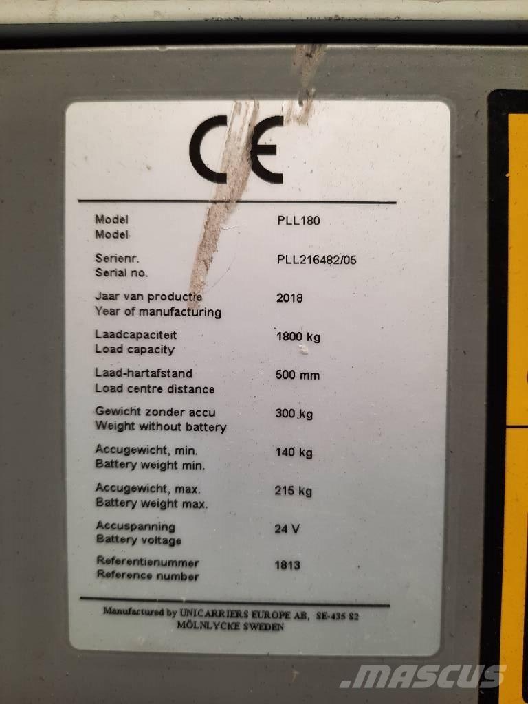 UniCarriers PLL180 Χειροκίνητο περονοφόρο ανυψωτικό
