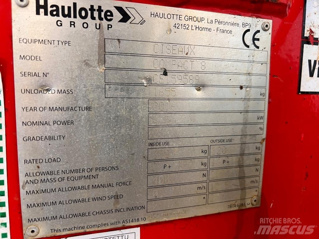 Haulotte Compact 8 Ανυψωτήρες ψαλιδωτής άρθρωσης
