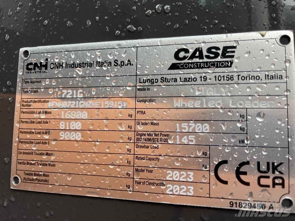 CASE 721 G Φορτωτές με λάστιχα (Τροχοφόροι)