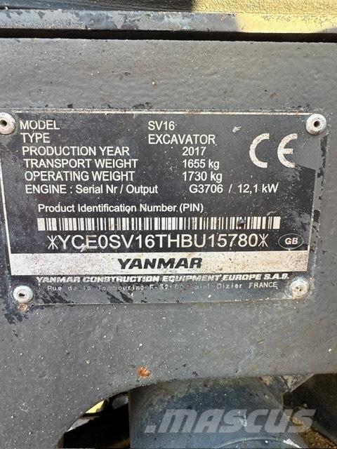 Yanmar SV 16 Εκσκαφάκι (διαβολάκι) < 7t