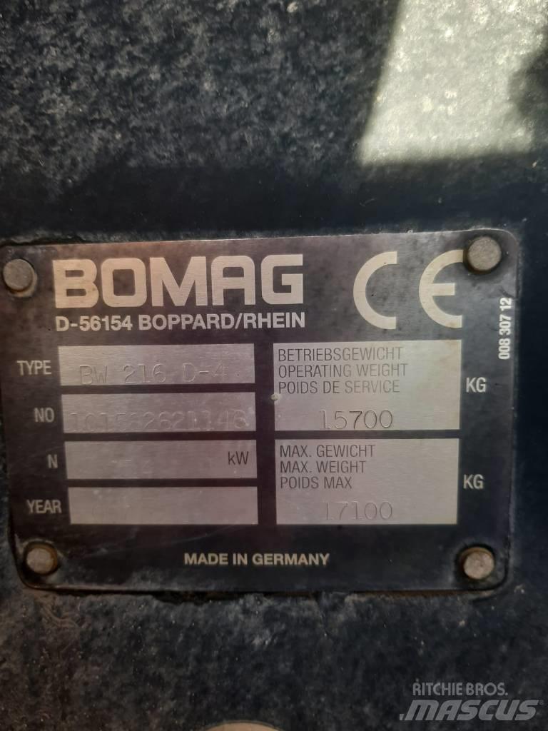 Bomag BW 216 D-4 Κύλινδροι συμπίεσης εδάφους