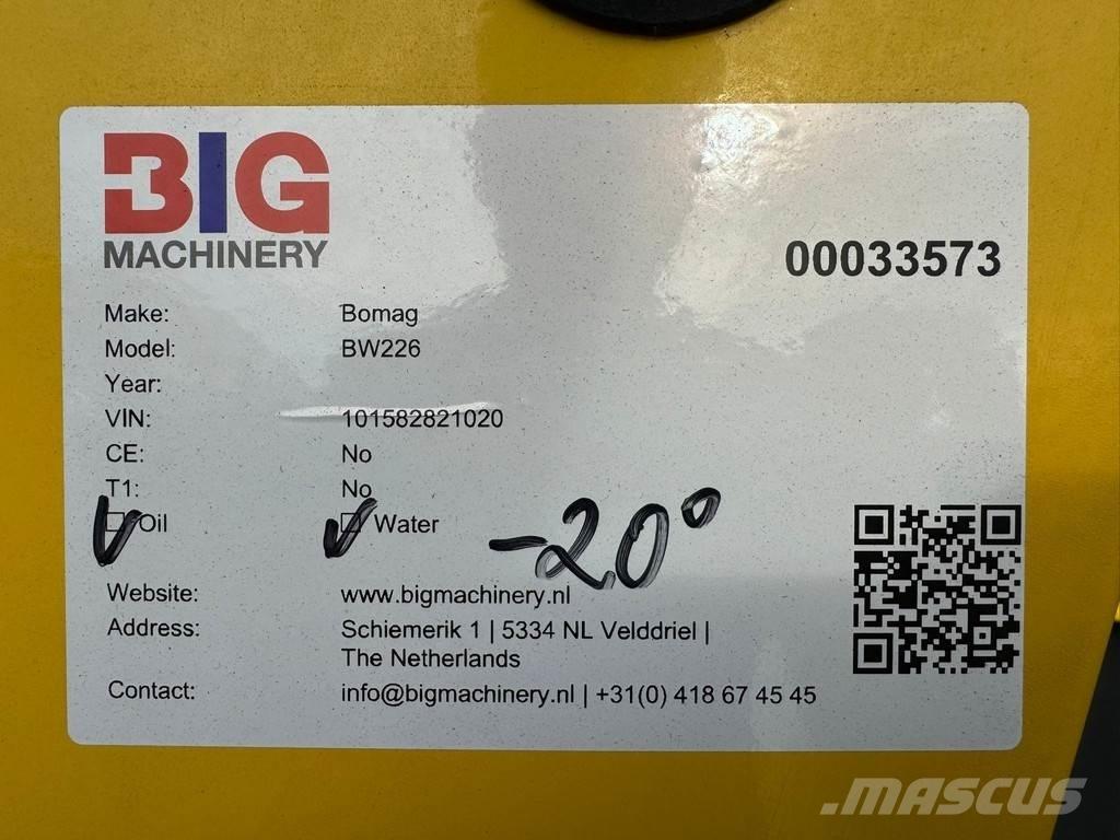 Bomag BW226 Οδοστρωτήρες μονού κυλίνδρου