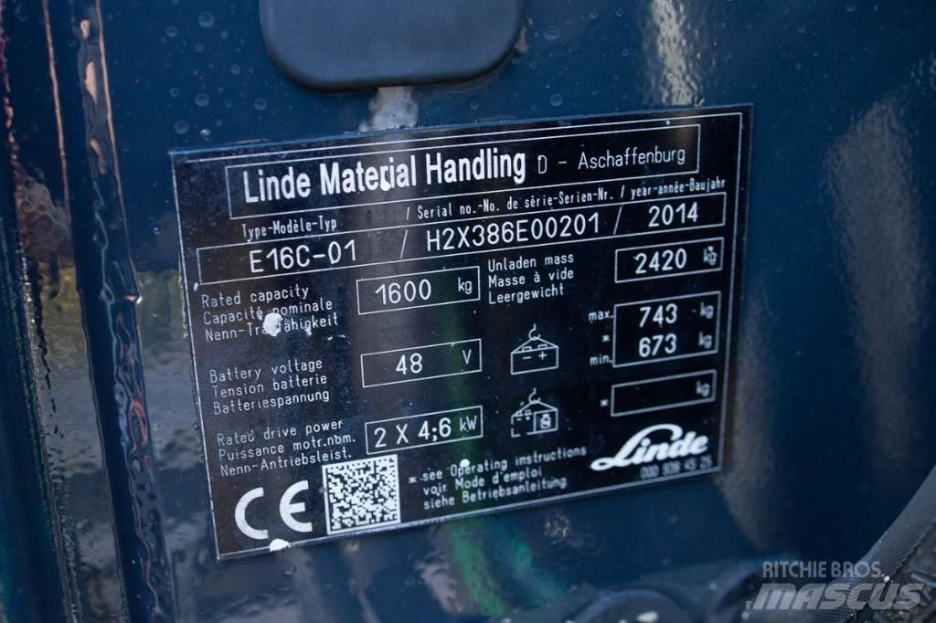 Linde E 16 Ηλεκτρικά περονοφόρα ανυψωτικά κλαρκ