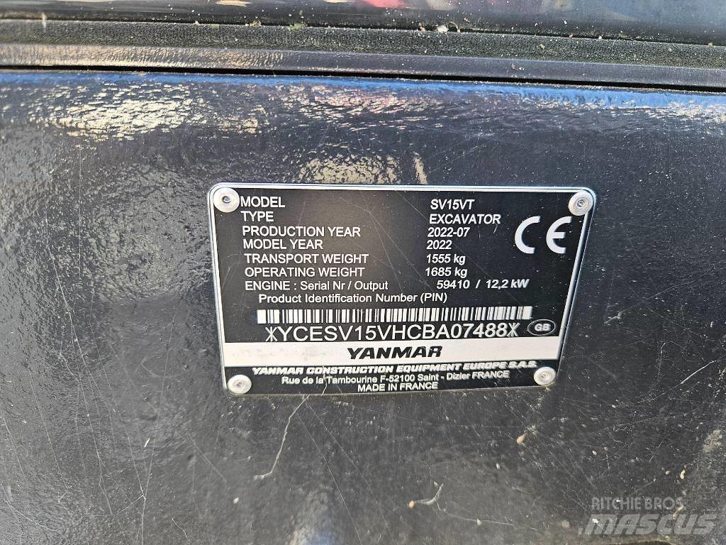 Yanmar SV 15 VT Εκσκαφάκι (διαβολάκι) < 7t