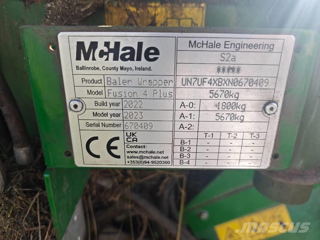 McHale Fusion 4 Plus Πρέσες κυλινδρικών δεμάτων