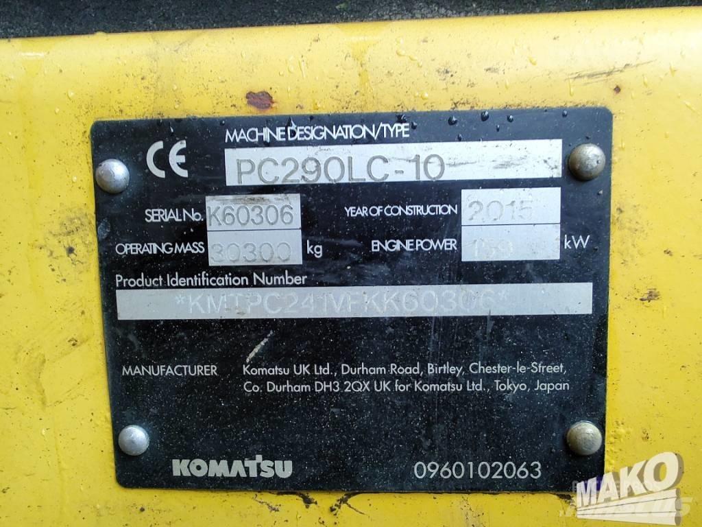 Komatsu PC 290 Εκσκαφείς με ερπύστριες