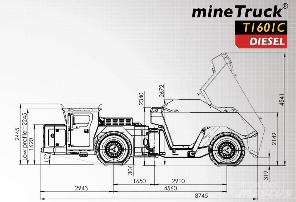  Aramine T1601C Φορτηγά υπόγειων εξορύξεων