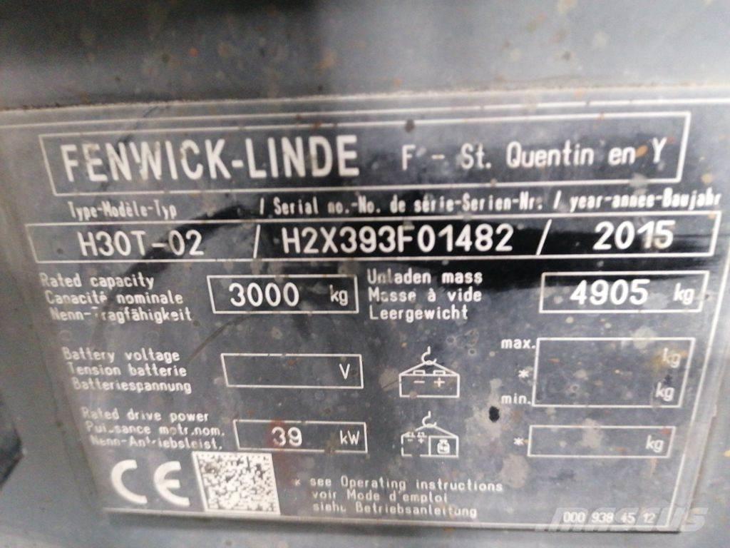 Linde H30T-02 Περονοφόρα ανυψωτικά κλαρκ με φυσικό αέριο LPG