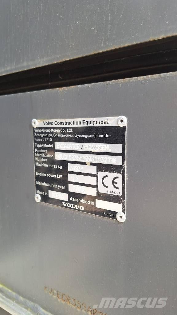 Volvo ECR 355 ENL Εκσκαφείς με ερπύστριες