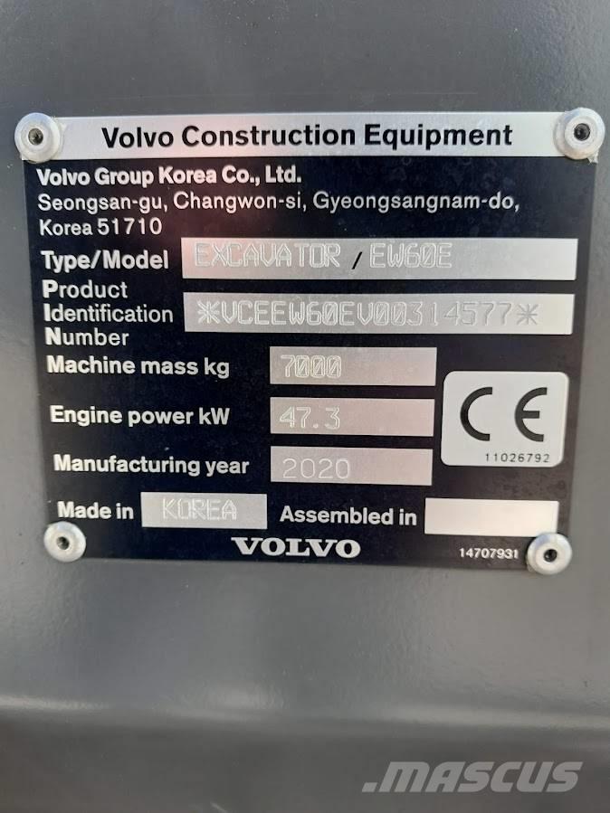 Volvo EW 60 E Εκσκαφείς με τροχούς - λάστιχα
