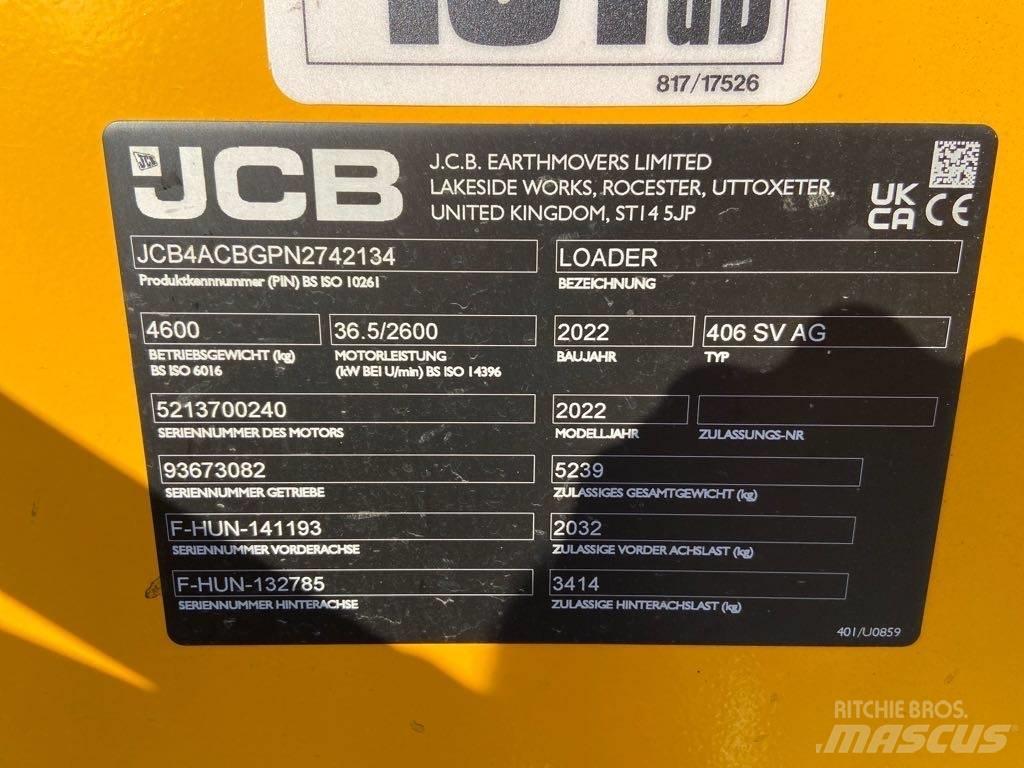 JCB 406 SV AG Φορτωτές με λάστιχα (Τροχοφόροι)