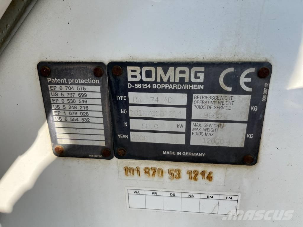 Bomag BW 174 AD Οδοστρωτήρες διπλού κυλίνδρου