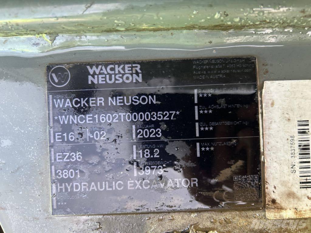 Wacker Neuson EZ36 Εκσκαφείς με ερπύστριες