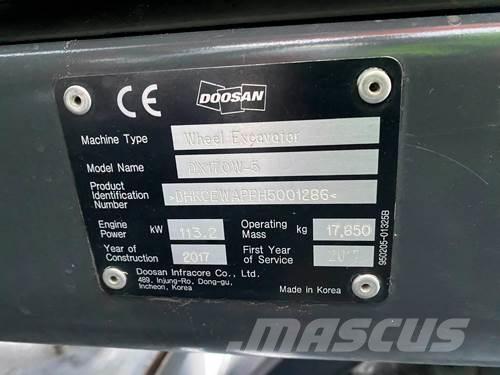Doosan DX170W-5 Εκσκαφείς με τροχούς - λάστιχα