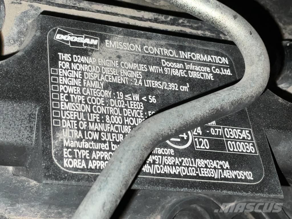 Doosan DX 57 W-5 Εκσκαφείς με τροχούς - λάστιχα