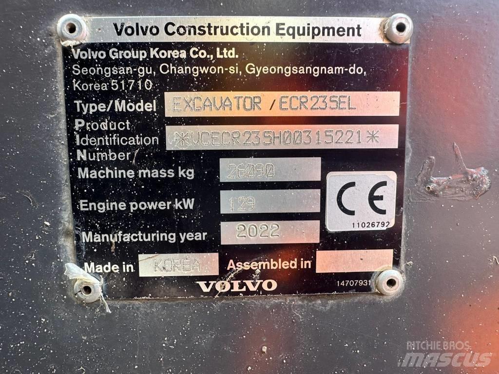 Volvo BM ECR235EL Εκσκαφείς με ερπύστριες