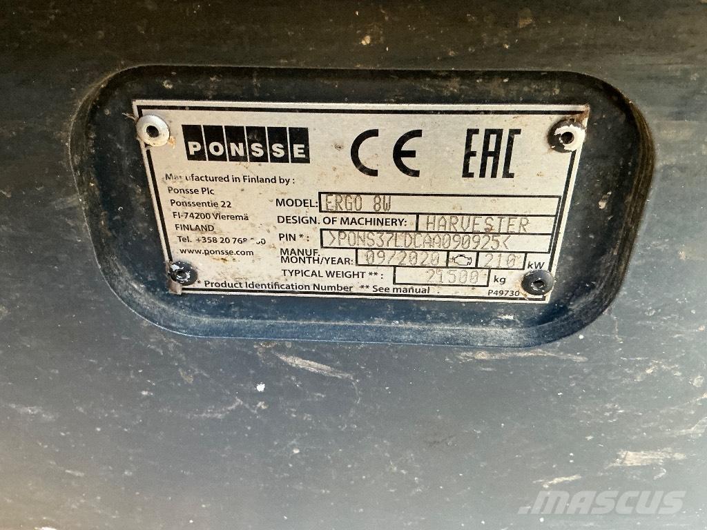 Ponsse ERGO 8W Θεριζοαλωνιστικές μηχανές