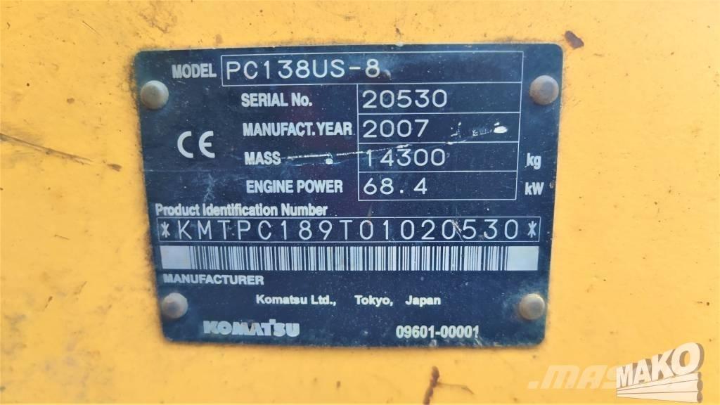 Komatsu PC 138 US-8 Εκσκαφείς με ερπύστριες