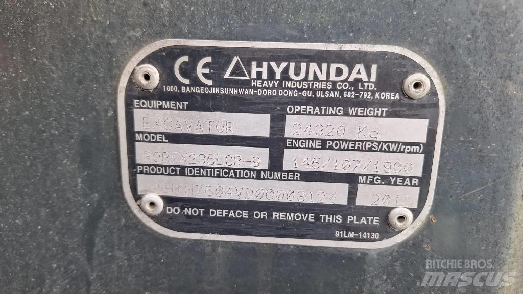 Hyundai 235 LCR-9 Εκσκαφείς με ερπύστριες