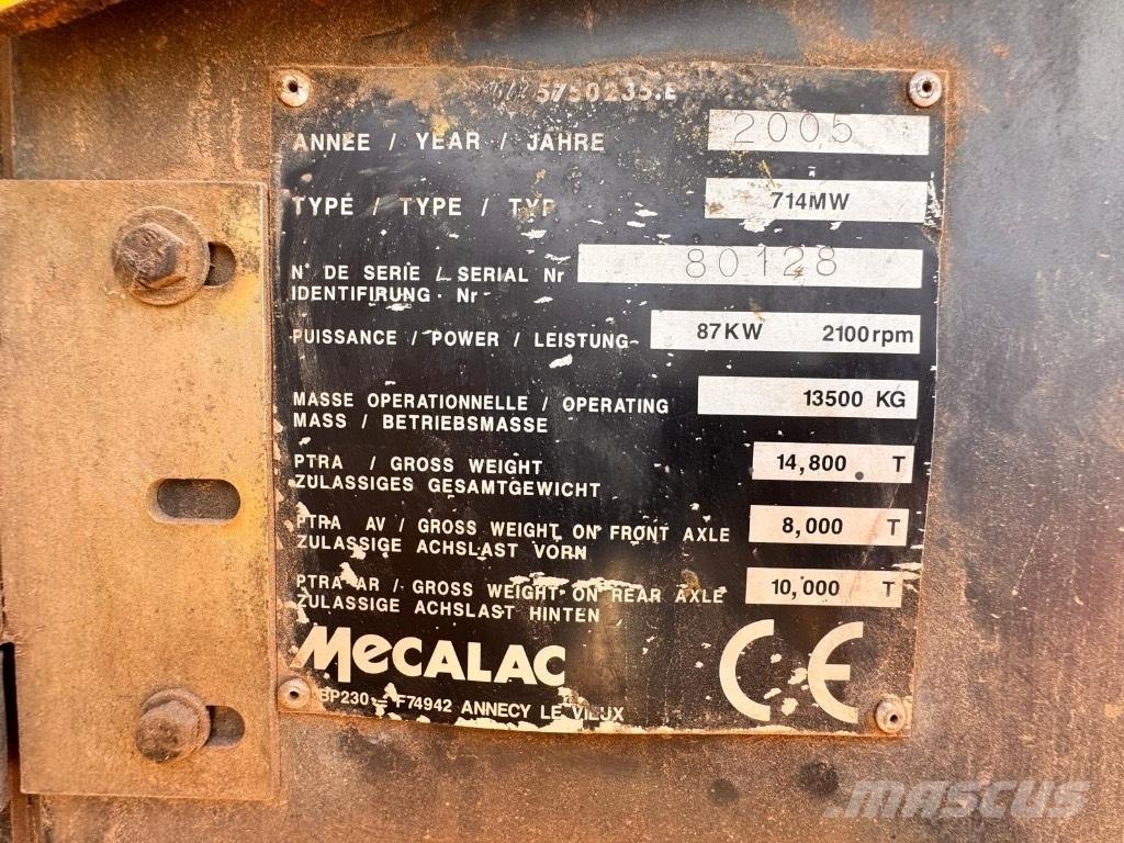Mecalac 714 MW Εκσκαφείς με τροχούς - λάστιχα