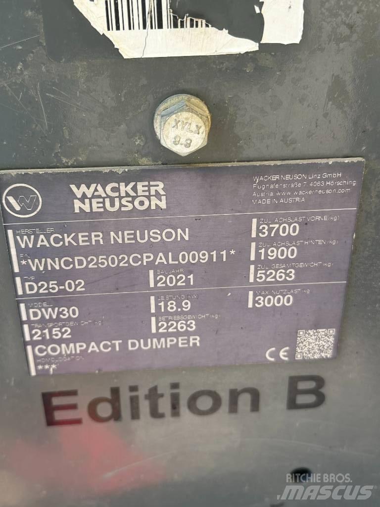 Wacker Neuson DW 30 Dumpers εργοταξίου