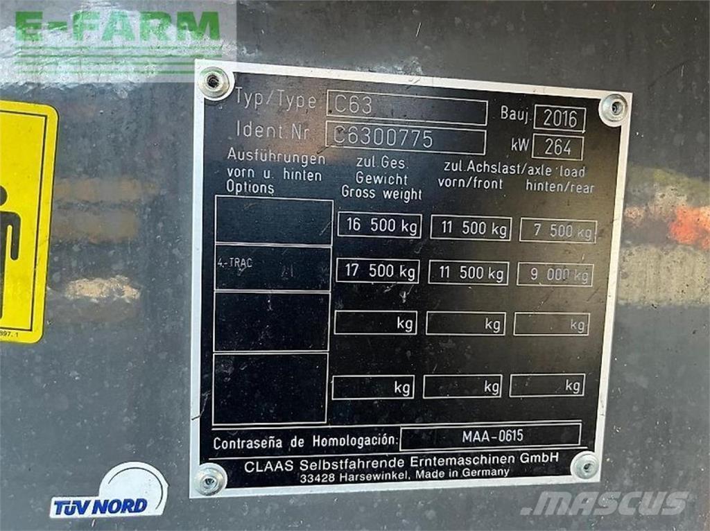 CLAAS lexion 630 Θεριζοαλωνιστικές μηχανές