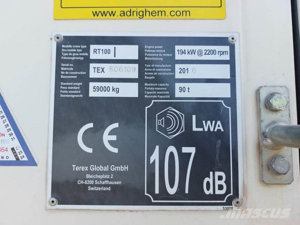 Terex RT100 Γερανοί ανώμαλου εδάφους