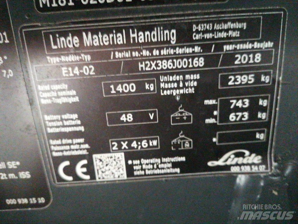 Linde E14-02 Ηλεκτρικά περονοφόρα ανυψωτικά κλαρκ