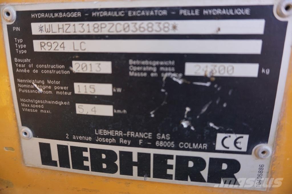 Liebherr R 924 LC Εκσκαφείς με ερπύστριες