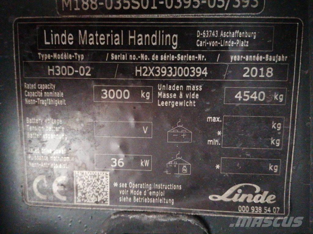 Linde H30D-02 Πετρελαιοκίνητα Κλαρκ