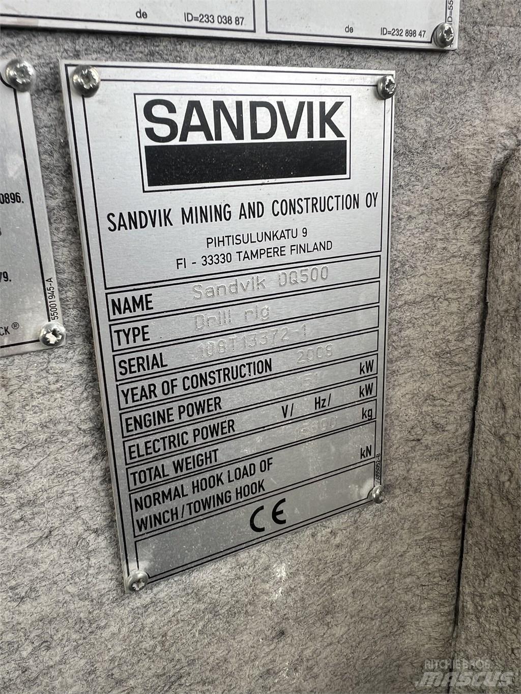 Sandvik DQ 500 Εξοπλισμός επιφανειακών γεωτρήσεων