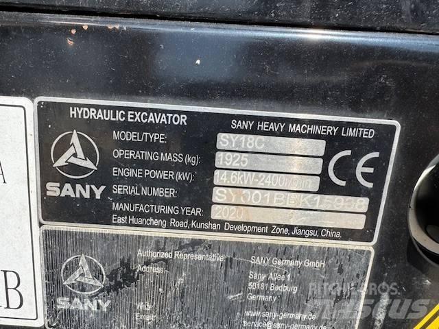Sany SY 18 C Εκσκαφάκι (διαβολάκι) < 7t