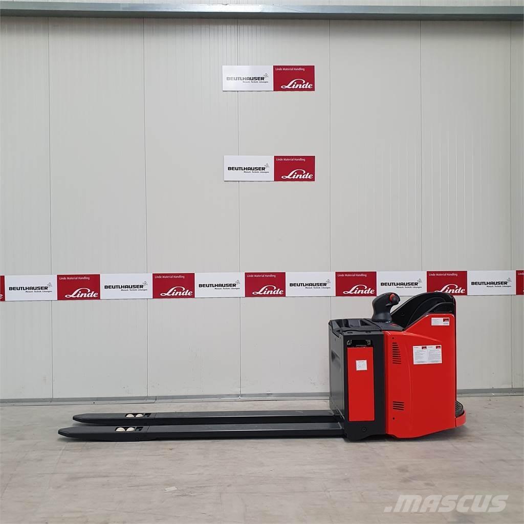 Linde T20SP lang Παλετοφόρα πεζού χειριστή με ιστό