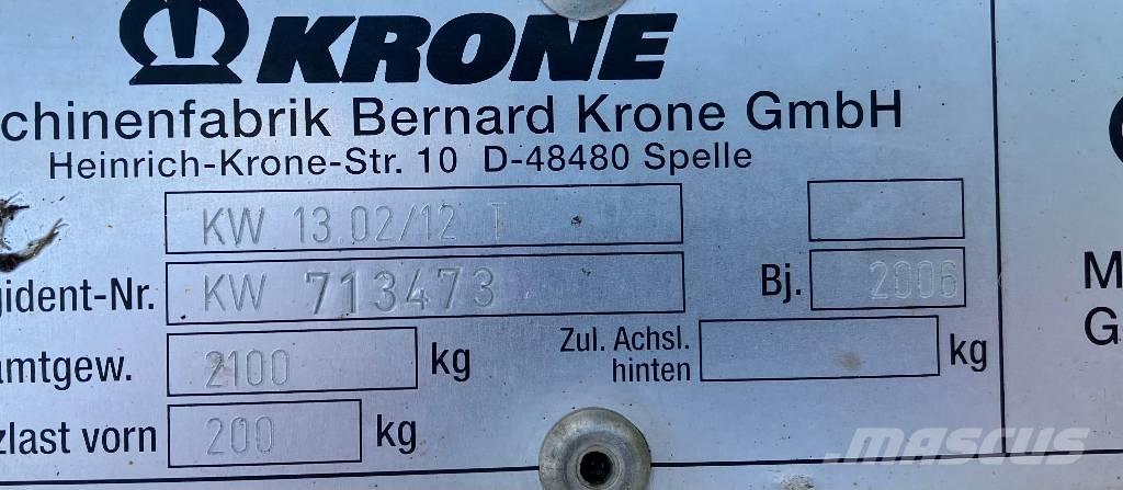 Krone KW 13.02/12 T Τσουγκράνες και χορτοξηραντικές μηχανές