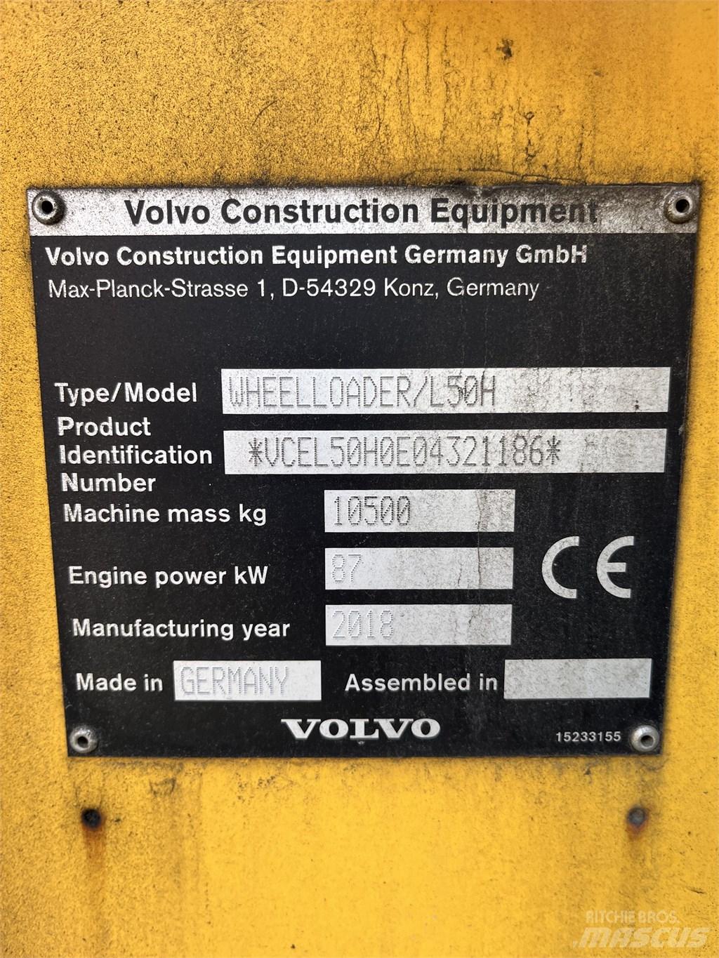 Volvo L 50 H Φορτωτές με λάστιχα (Τροχοφόροι)