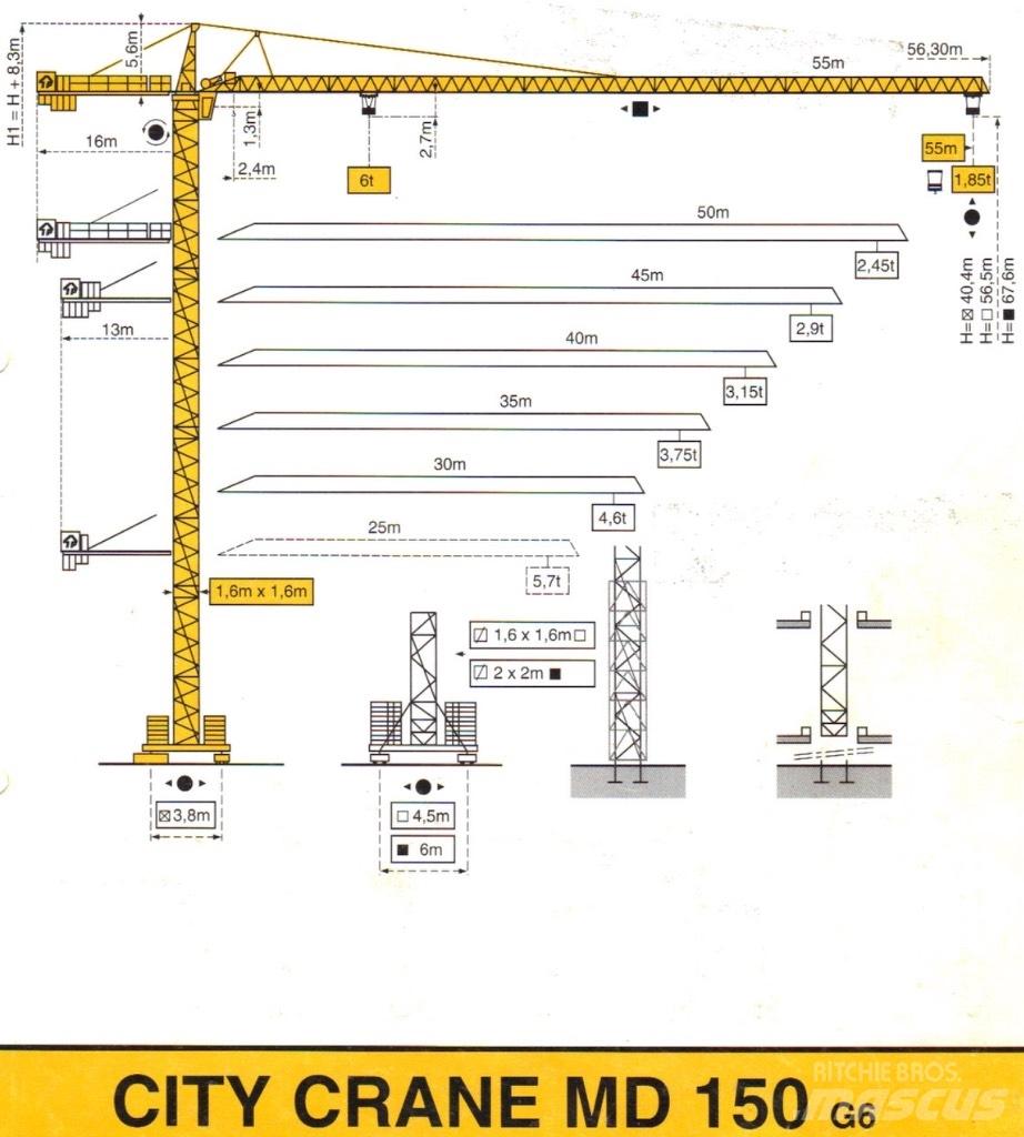 Potain MD 150 Πυργογερανοί