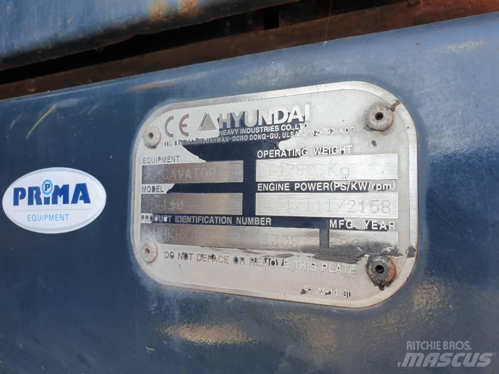 Hyundai HW140 Εκσκαφείς με τροχούς - λάστιχα
