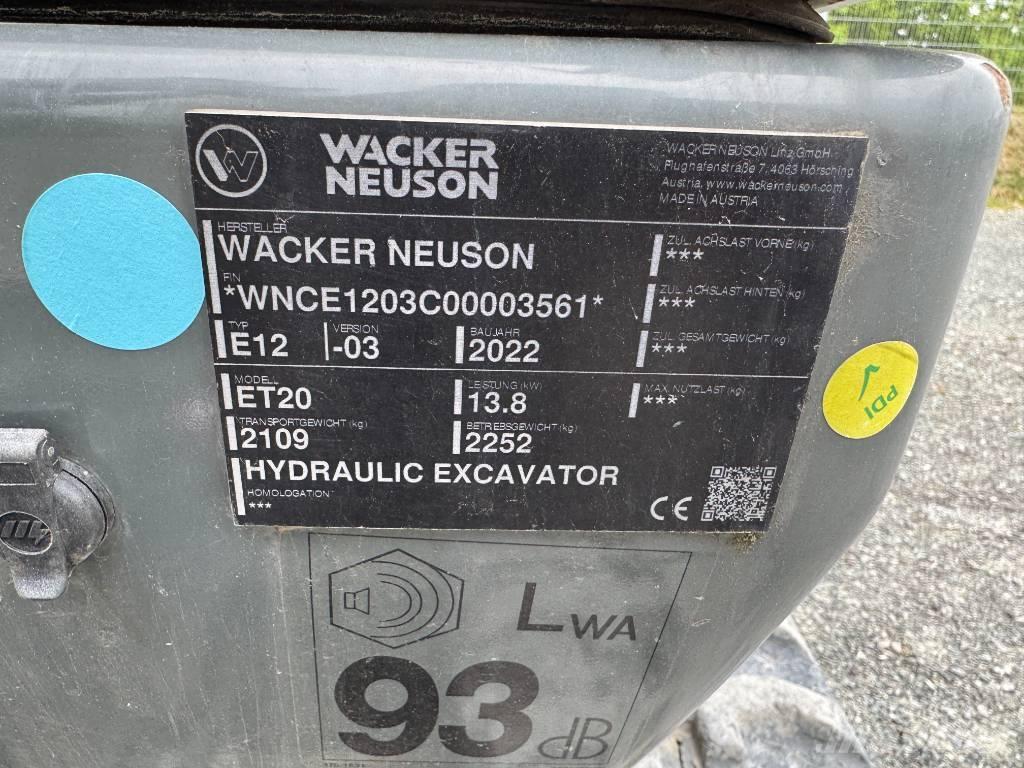 Wacker Neuson ET20 Εκσκαφείς με ερπύστριες