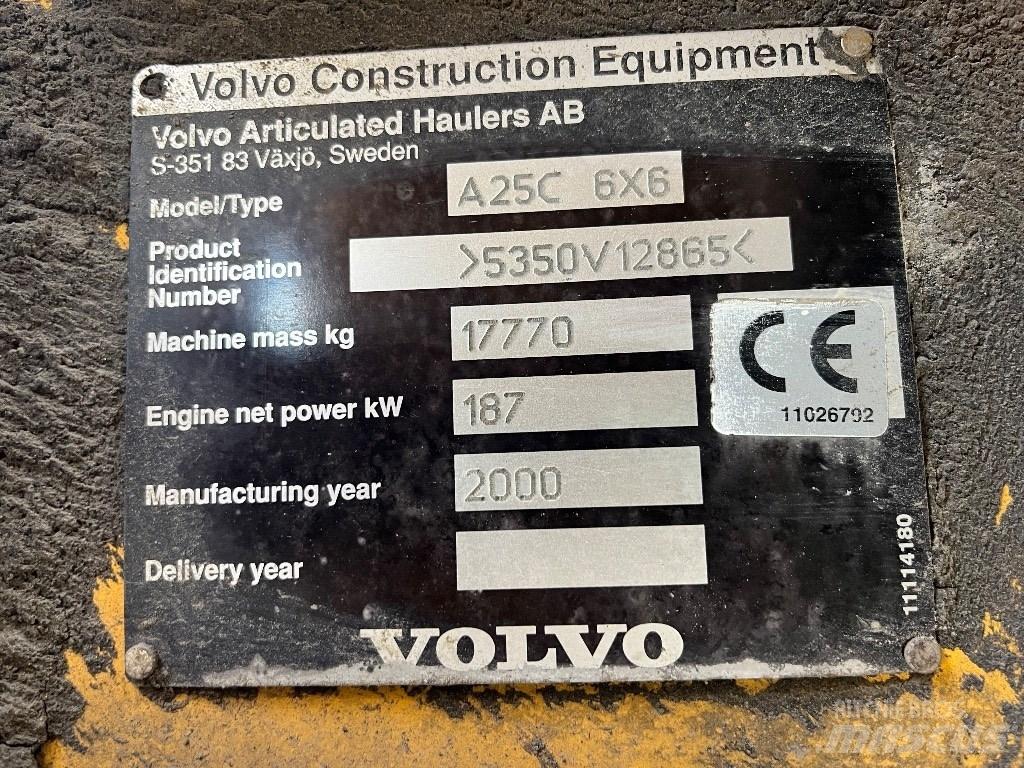 Volvo A25c Σπαστό Dump Truck ADT