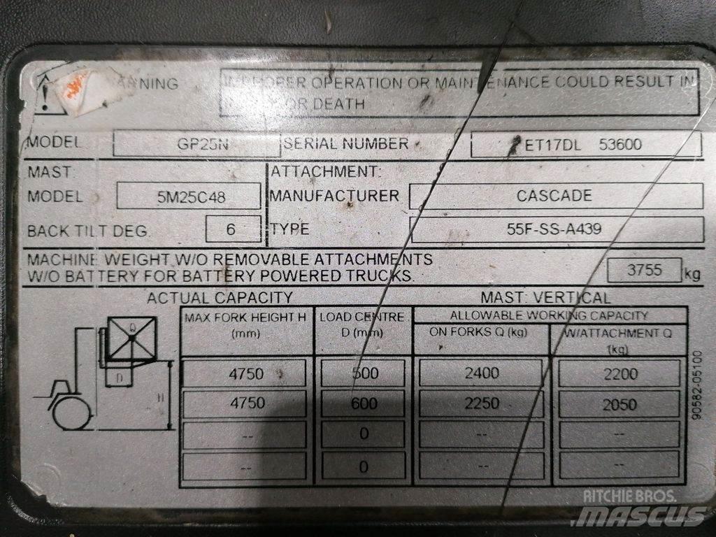 CAT GP25N Περονοφόρα ανυψωτικά κλαρκ με φυσικό αέριο LPG