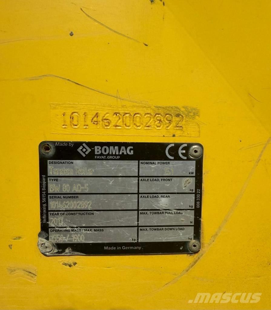 Bomag BW 80 AD-5 Οδοστρωτήρες διπλού κυλίνδρου