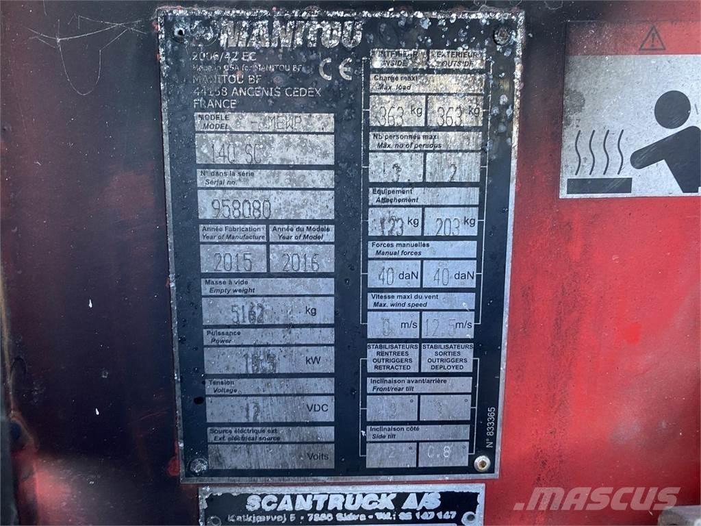 Manitou 140SC Ανυψωτήρες ψαλιδωτής άρθρωσης