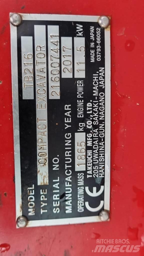 Takeuchi TB216 V4 Εκσκαφάκι (διαβολάκι) < 7t