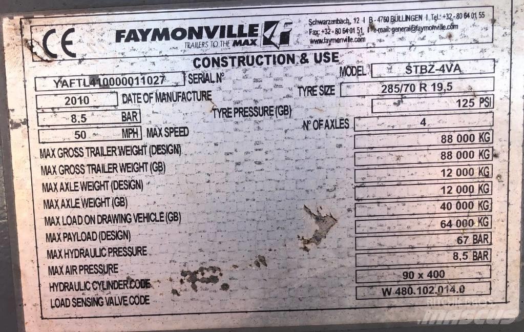 Faymonville STBZ-4VA Οχήματα με χαμηλό δάπεδο