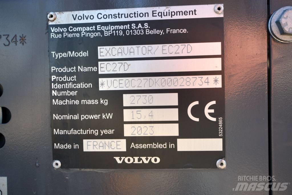 Volvo EC 27 D Εκσκαφάκι (διαβολάκι) < 7t